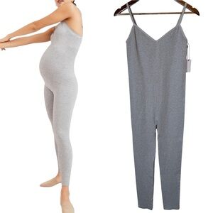 Hatch Light Gray Maternity Romper